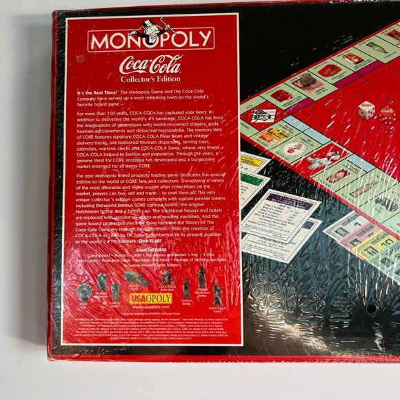 Vintage Monopoly‎ Coca-Cola Collector's Edition Board Game 1999 Coke Sealed - Picture 5 of 8